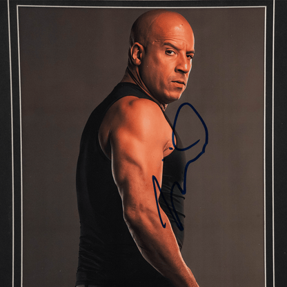 Vin Diesel Autographed Fast & Furious Memorabilia Gold & Silver Pawn Shop