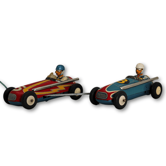 Vintage 1950s Twin Racing Toy Cars