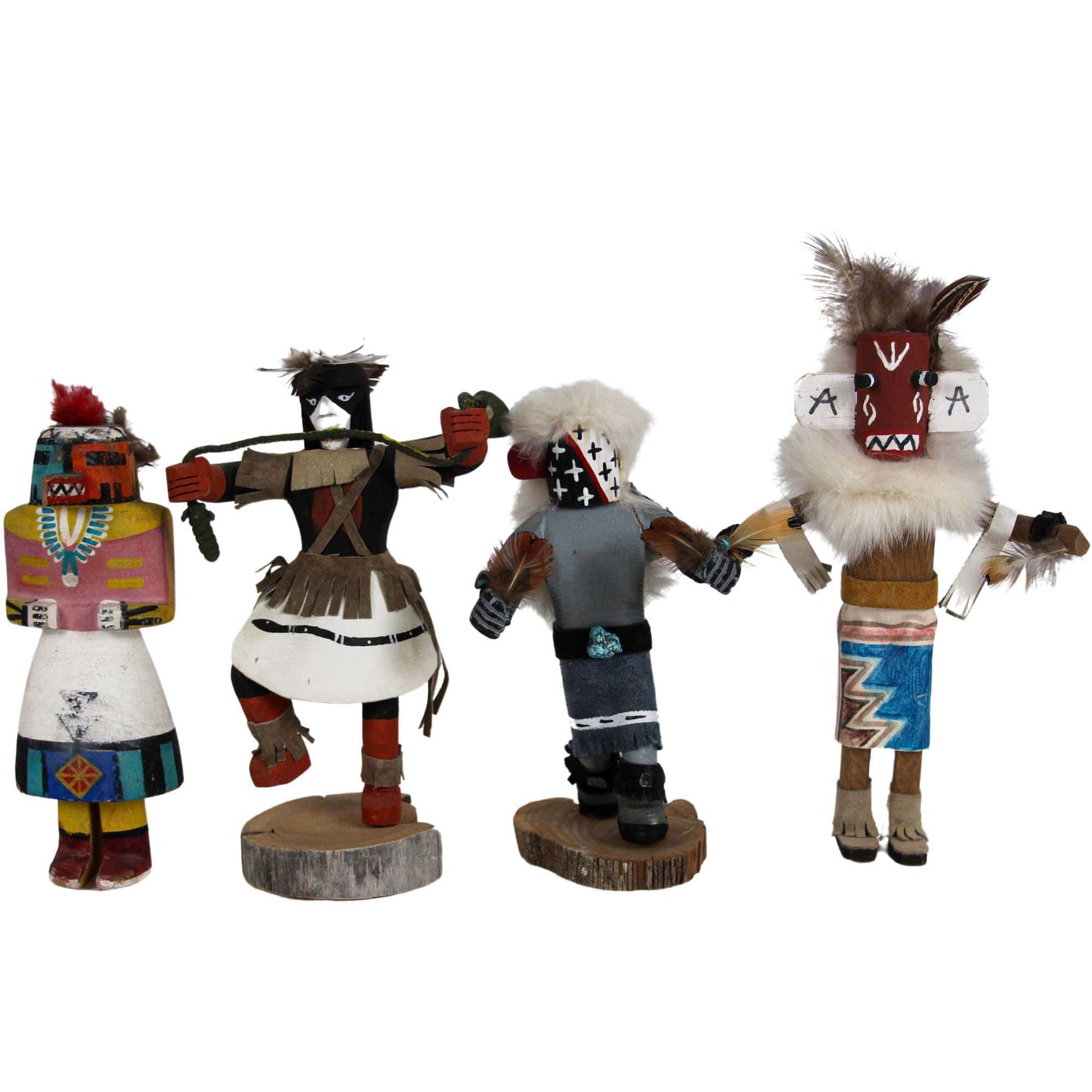 Vintage Kachina Doll Set of 4 Front