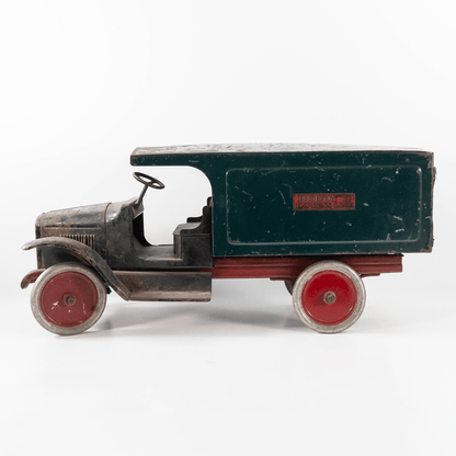 Vintage Buddy "L" Express Line Pressed Steel Delivery Truck Gold & Silver Pawn Shop