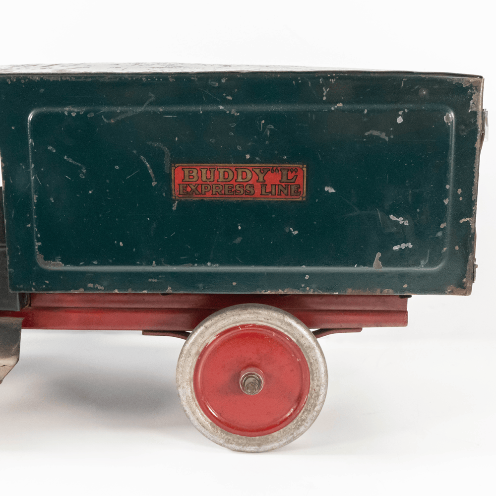 Vintage Buddy "L" Express Line Pressed Steel Delivery Truck Gold & Silver Pawn Shop