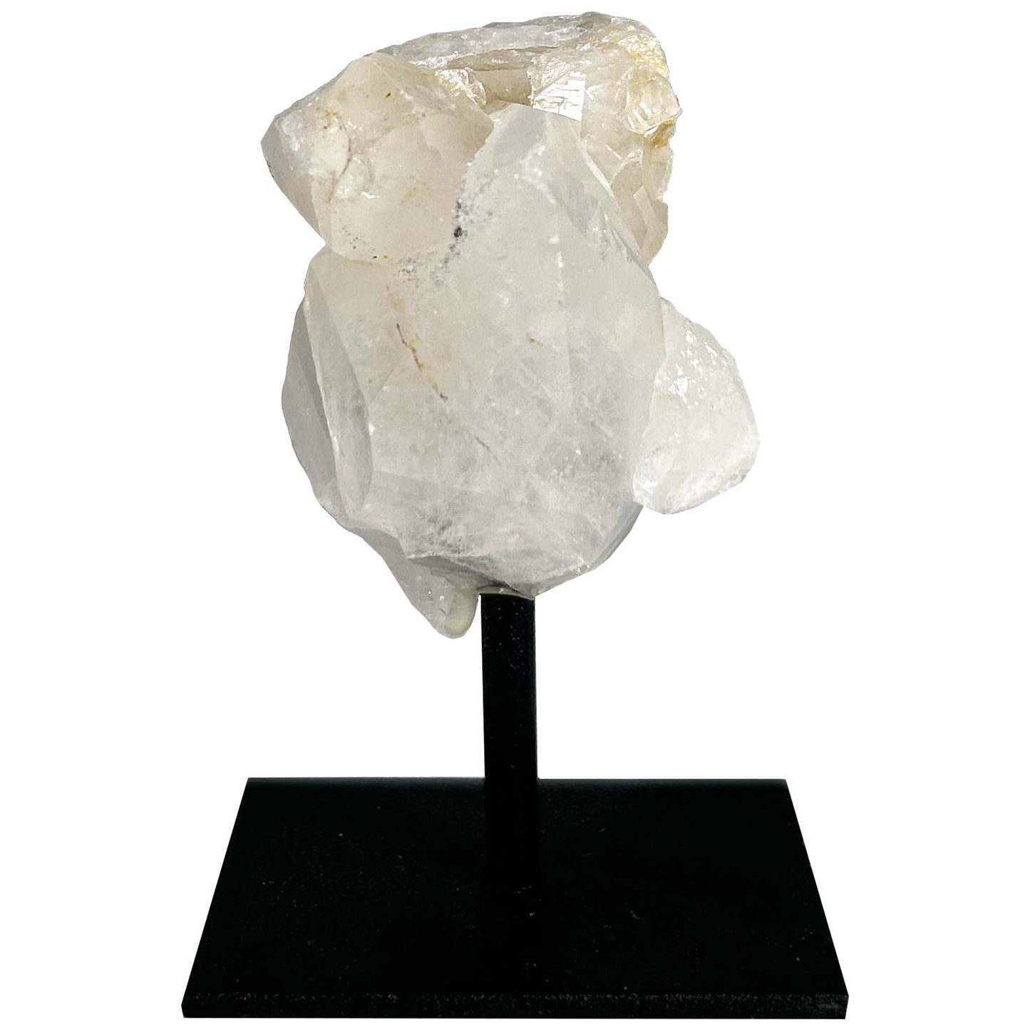 White Calcite Crystal Cluster on Stand