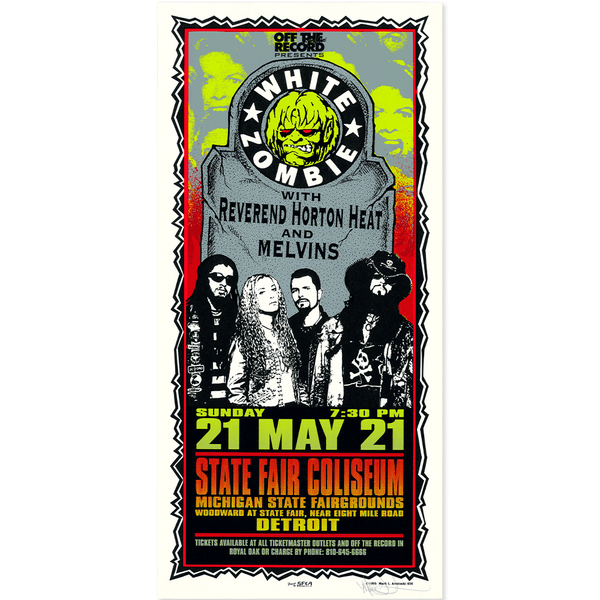 White Zombie: Astro Creep: 2000 Tour, 1995, Original Hand Signed