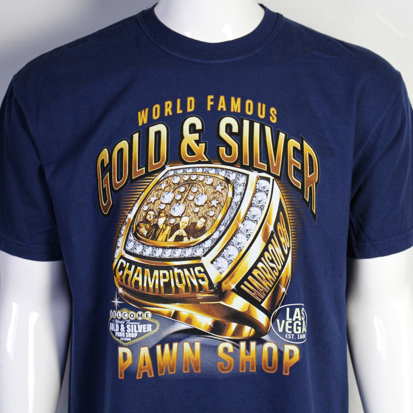 World Famous Gold & Silver Pawn Shop Championship Ring T-Shirt  DetailsWorld Famous Gold & Silver Pawn Shop Championship Ring T-Shirt  Graphics