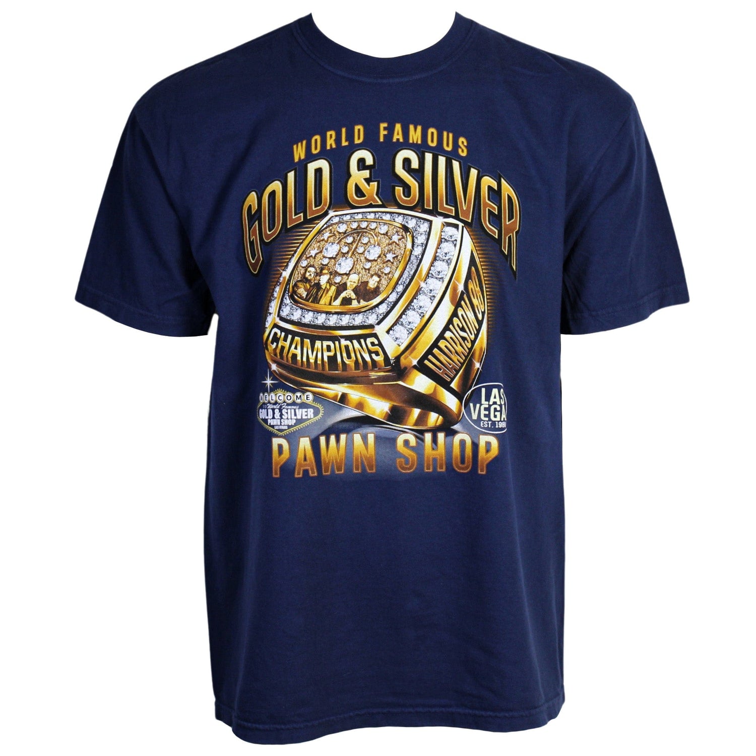 World Famous Gold & Silver Pawn Shop Championship Ring T-Shirt  ZOOM