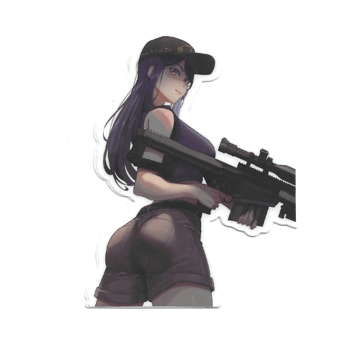 Gold & Silver Pawn Stickers G S Pawn Anime Girl Sniper 1 Sticker