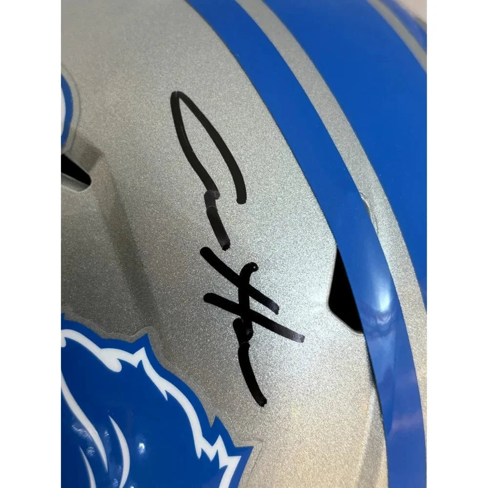 Aidan Hutchinson Autographed Detroit Lions Full Size Speed Helmet BAS Signed Helmet Inscriptagraphs Memorabilia