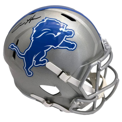 Aidan Hutchinson Autographed Detroit Lions Full Size Speed Helmet BAS Signed Helmet Inscriptagraphs Memorabilia
