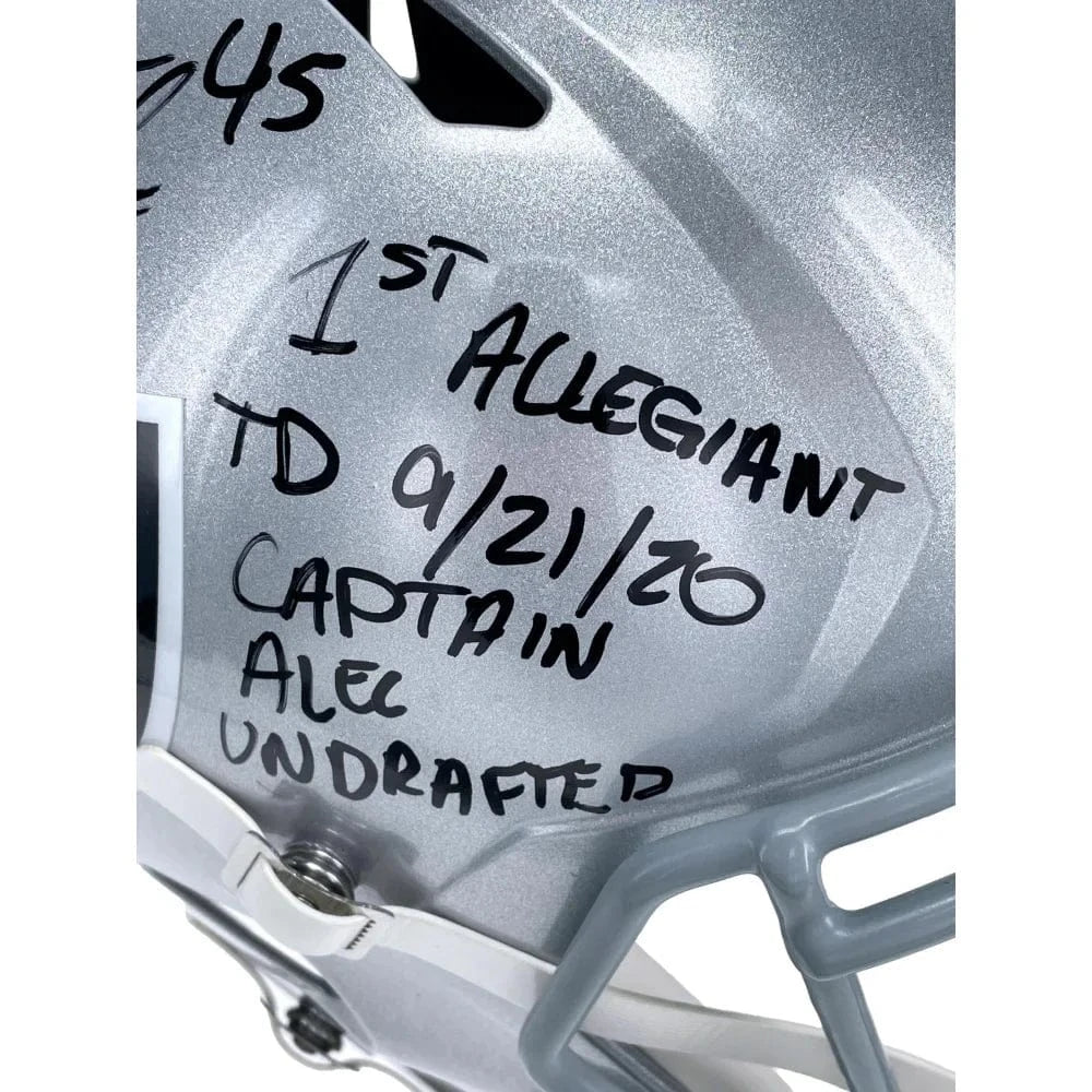 Alec Ingold Signed Las Vegas Raiders FS Helmet Inscribed COA Autographed Helmet Inscriptagraphs Memorabilia