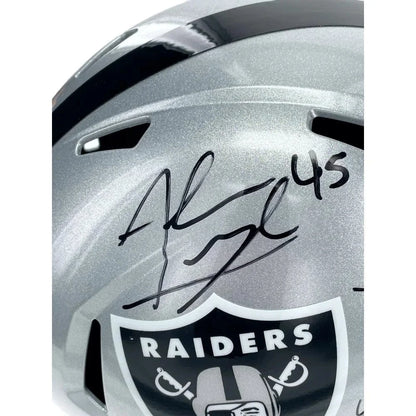 Alec Ingold Signed Las Vegas Raiders FS Helmet Inscribed COA Autographed Helmet Inscriptagraphs Memorabilia