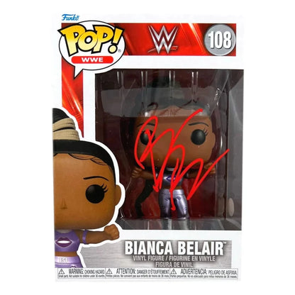 Bianca Belair Signed Funko Pop #108 COA JSA WWE Binky Blair Autographed Funko Pop Inscriptagraphs Memorabilia