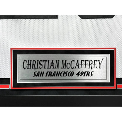 Christian Mccaffrey Autographed San Francisco 49ers Jersey Framed BAS Signed Niners framed jersey Inscriptagraphs Memorabilia