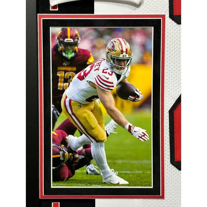 Christian Mccaffrey Autographed San Francisco 49ers Jersey Framed BAS Signed Niners framed jersey Inscriptagraphs Memorabilia