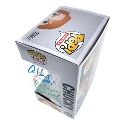 Chucky Funko Pop #56 Signed X3 Ed Gale Alex Vincent Edan Gross JSA COA Autographed Child's Play Funko Pop Inscriptagraphs Memorabilia