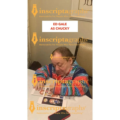 Chucky Funko Pop #56 Signed X3 Ed Gale Alex Vincent Edan Gross JSA COA Autographed Child's Play Funko Pop Inscriptagraphs Memorabilia