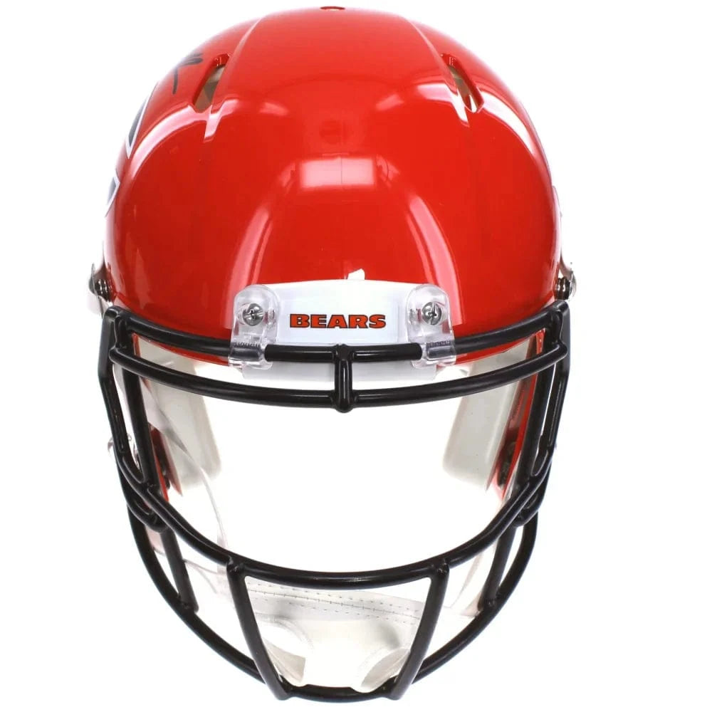 big football helmets chicago D.J. Moore Autographed Chicago Bears Full Size Orange Alternate Helmet – Gold & Silver Pawn Shop