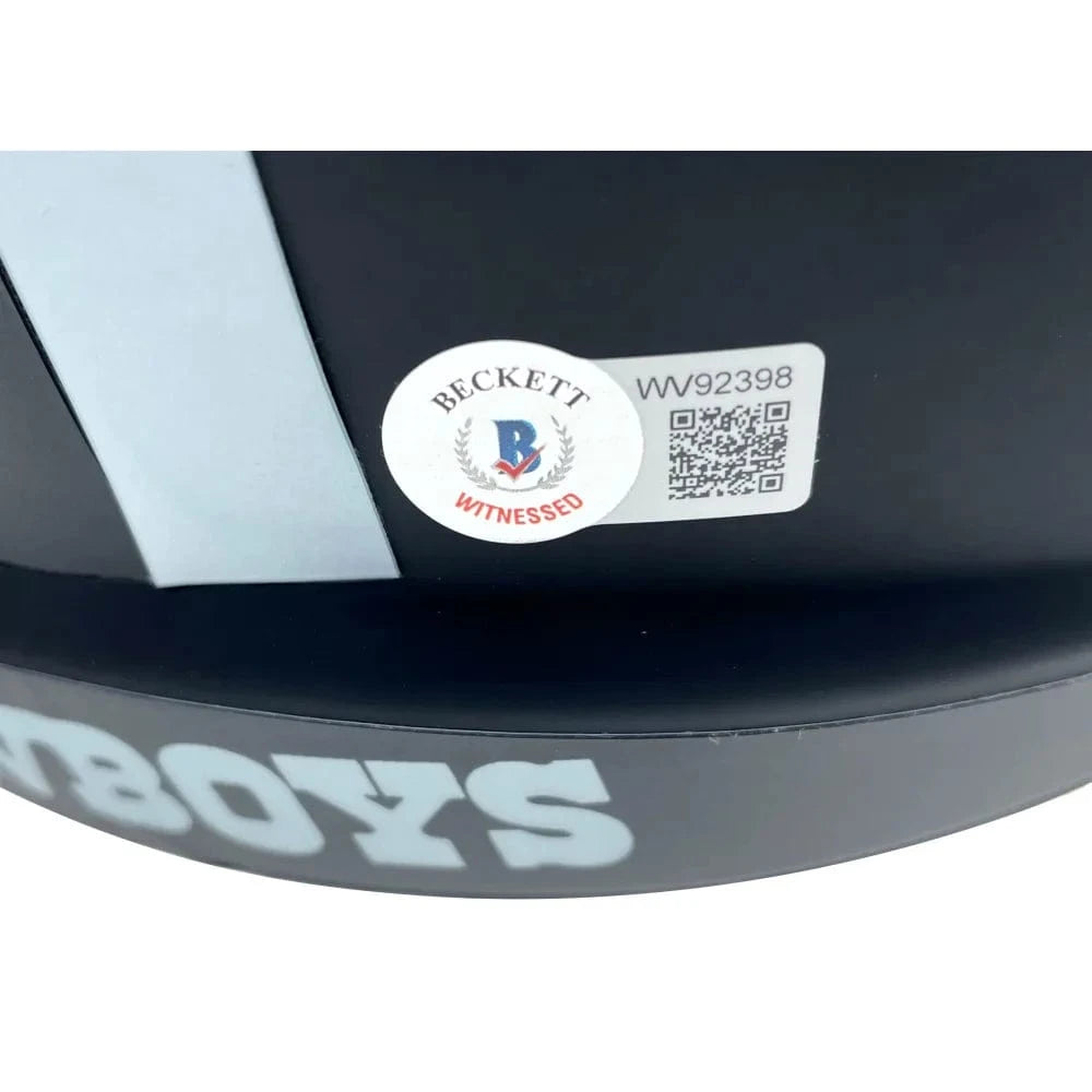 Dak Prescott Autographed Dallas Cowboys F/S Speed Eclipse Helmet BAS Signed Helmet Inscriptagraphs Memorabilia