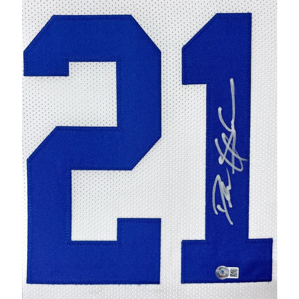 Deion Sanders Autographed Dallas Cowboys Jersey Framed BAS Signed Memorabilia framed jersey Inscriptagraphs Memorabilia