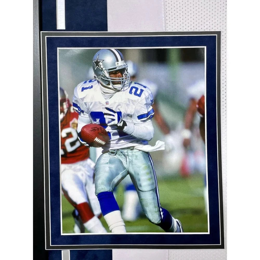 Deion Sanders Autographed Dallas Cowboys Jersey Framed BAS Signed Memorabilia framed jersey Inscriptagraphs Memorabilia