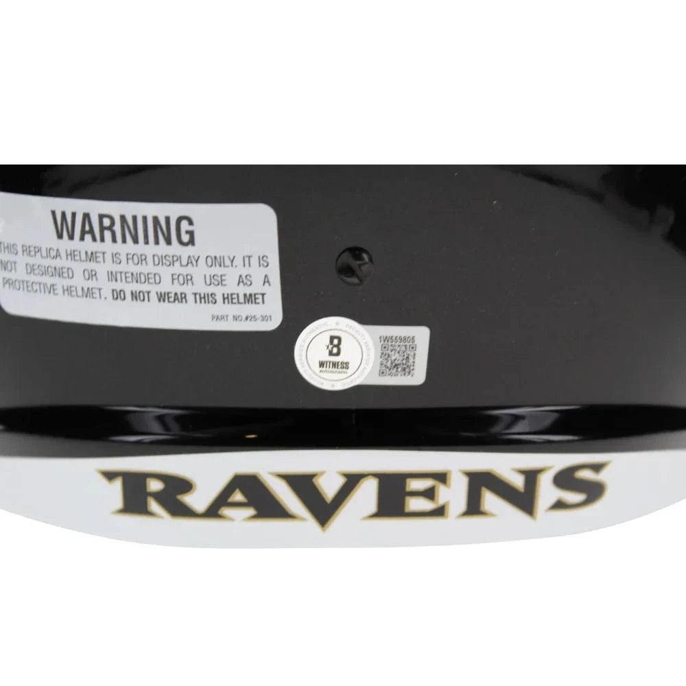 Derrick Henry Autographed Baltimore Ravens Full Size Speed Helmet BAS COA Signed Helmet Inscriptagraphs Memorabilia