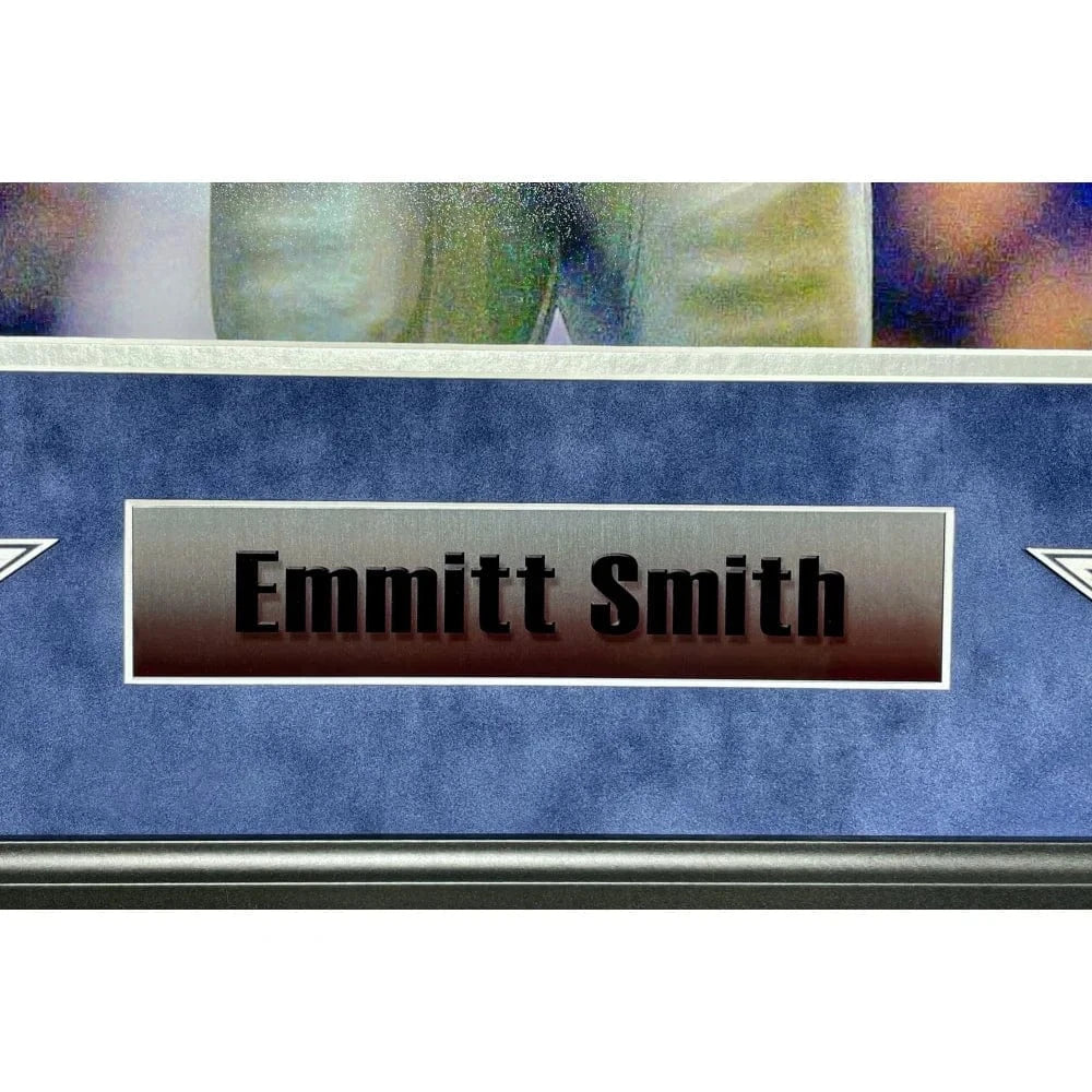 Emmitt Smith Autographed Dallas Cowboys 16x20 Photo Framed Signed BAS Prova Framed Photo Inscriptagraphs Memorabilia