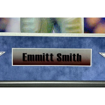 Emmitt Smith Autographed Dallas Cowboys 16x20 Photo Framed Signed BAS Prova Framed Photo Inscriptagraphs Memorabilia