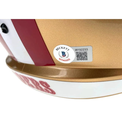 George Kittle Autographed San Francisco 49ers Full Size Speed Helmet BAS Signed Helmet Inscriptagraphs Memorabilia