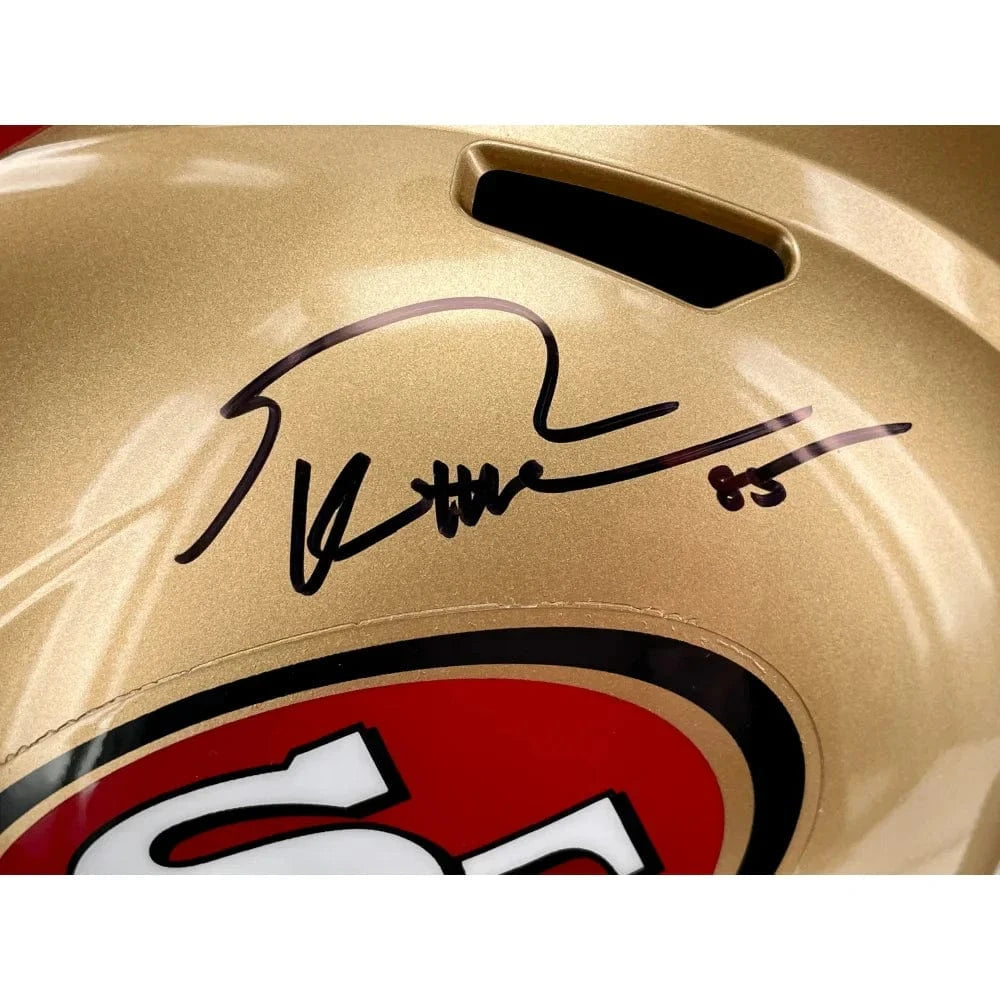 George Kittle Autographed San Francisco 49ers Full Size Speed Helmet BAS Signed Helmet Inscriptagraphs Memorabilia