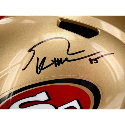 George Kittle Autographed San Francisco 49ers Full Size Speed Helmet BAS Signed Helmet Inscriptagraphs Memorabilia