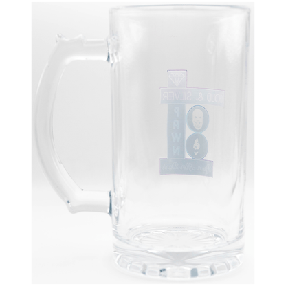 Gold & Silver "Pawn After Dark" Glass Mug Gold & Silver Pawn Shop