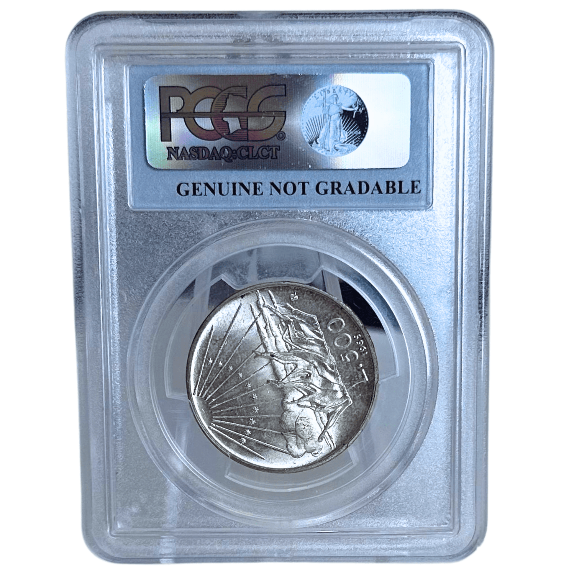 1965 Italy PCGS Genuine Env. Damage-UNC Details 500 L Gold & Silver Pawn Shop