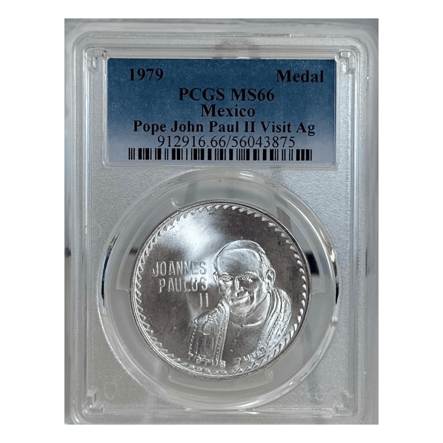 19679 PCGS MS66 Mexico Pope John Paul II Visit AG Medal Gold & Silver Pawn Shop