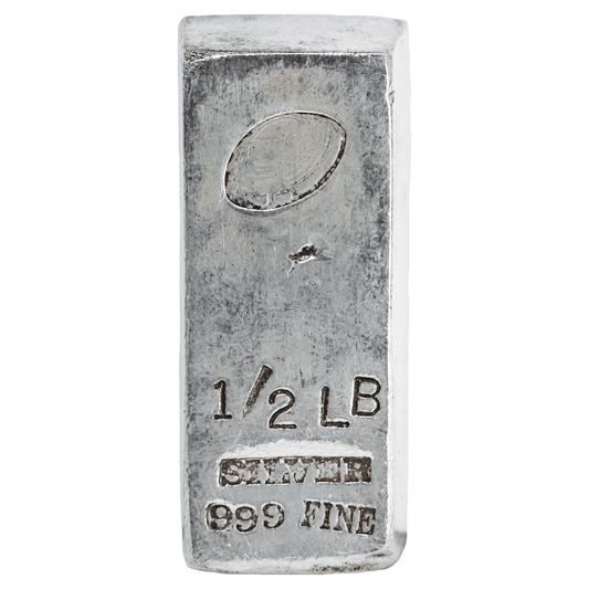 1/2 lb .999 Fine Silver Poured Bar 8 Troy oz
Gold & Silver Pawn Shop