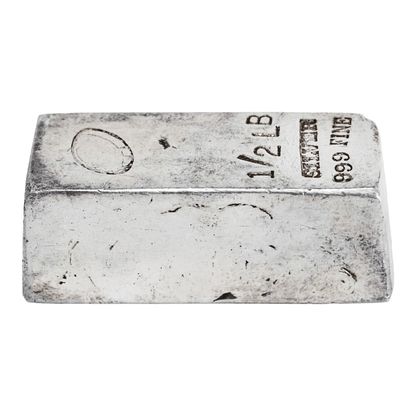1/2 lb .999 Fine Silver Poured Bar 8 Troy oz
Gold & Silver Pawn Shop