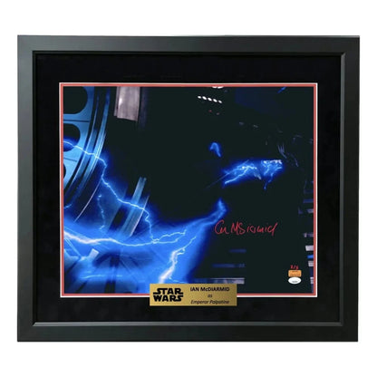 Ian McDiarmid Autographed 16x20 Photo #D/5 Star Wars Emperor Palpatine Framed JSA COA Electrocute Funko Pop Inscriptagraphs Memorabilia