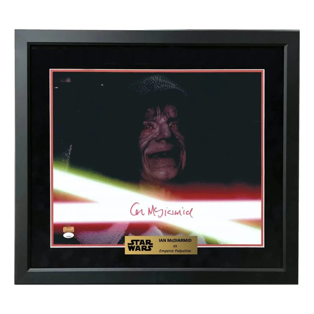 Ian McDiarmid Autographed 16x20 Photo #D/5 Star Wars Emperor Palpatine Framed JSA COA Lightsabers Funko Pop Inscriptagraphs Memorabilia