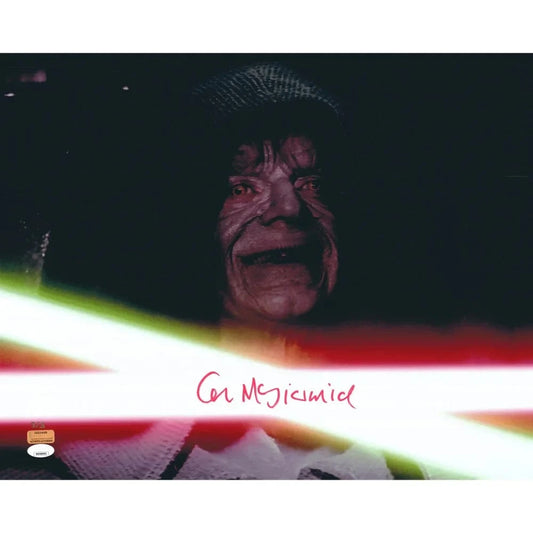 Ian McDiarmid Autographed 16x20 Photo #D/5 Star Wars Emperor Palpatine JSA COA Lightsabers Metallic Funko Pop Inscriptagraphs Memorabilia