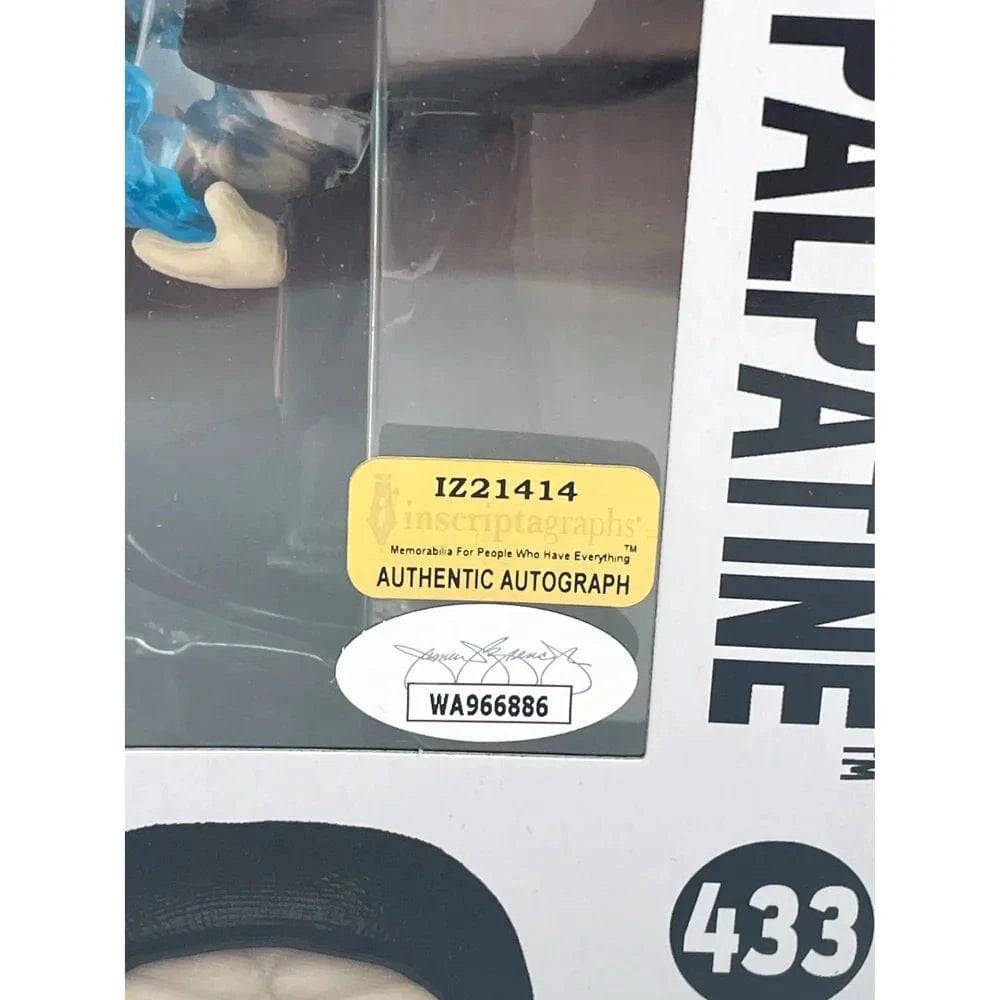 Ian McDiarmid Autographed Funko Pop Star Wars Emperor Palpatine 433 JSA IGM COA Signed Funko Pop Inscriptagraphs Memorabilia