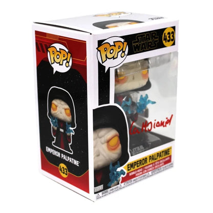 Ian McDiarmid Autographed Funko Pop Star Wars Emperor Palpatine 433 JSA IGM COA Signed Funko Pop Inscriptagraphs Memorabilia