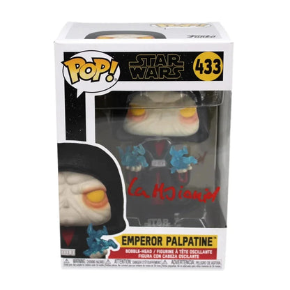 Ian McDiarmid Autographed Funko Pop Star Wars Emperor Palpatine 433 JSA IGM COA Signed Funko Pop Inscriptagraphs Memorabilia