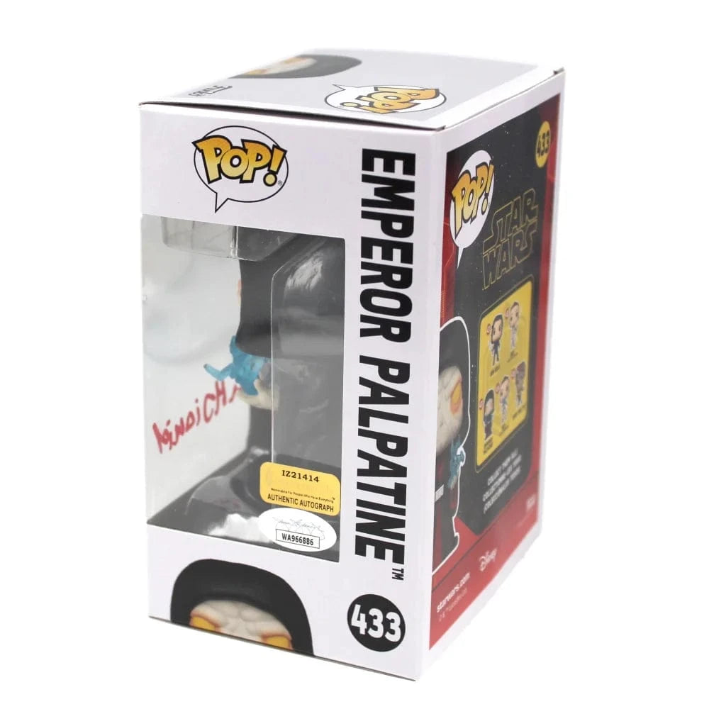Ian McDiarmid Autographed Funko Pop Star Wars Emperor Palpatine 433 JSA IGM COA Signed Funko Pop Inscriptagraphs Memorabilia