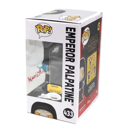 Ian McDiarmid Autographed Funko Pop Star Wars Emperor Palpatine 433 JSA IGM COA Signed Funko Pop Inscriptagraphs Memorabilia