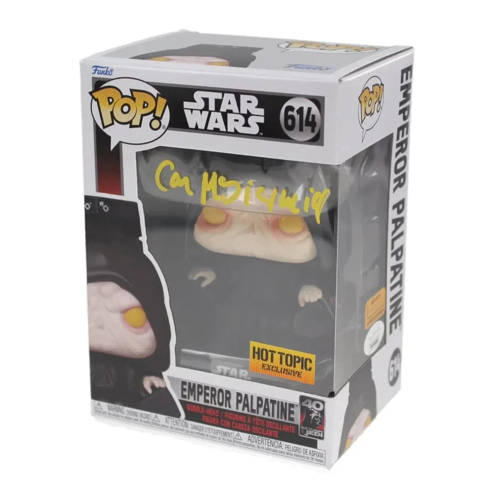 Ian McDiarmid Signed Funko Pop Star Wars Emperor Palpatine 614 JSA COA Autograph Funko Pop Inscriptagraphs Memorabilia