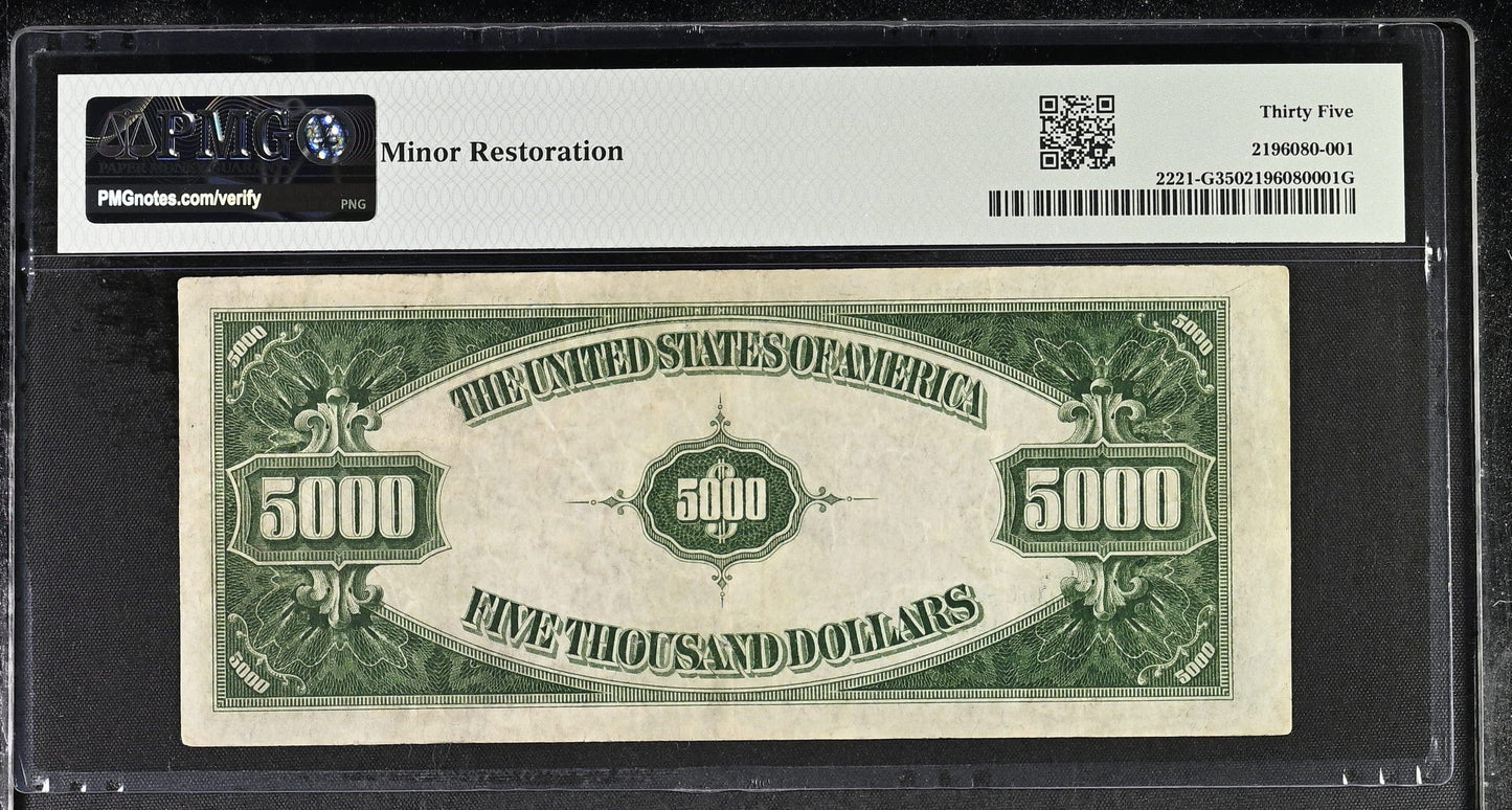 1934 $5,000 Federal Reserve Note PMG 35