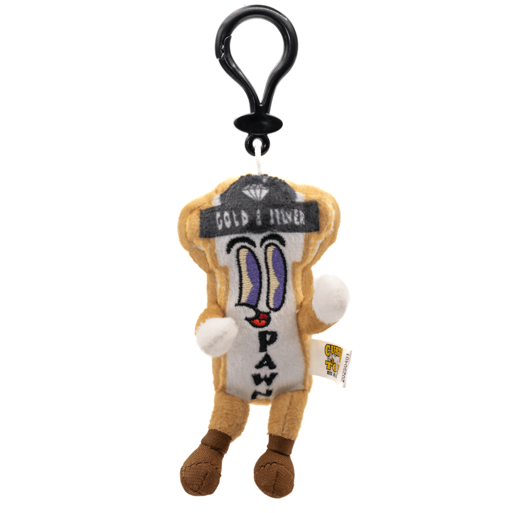 Auggie "The Store Sign" Plush Keychain Gold & Silver Pawn Shop