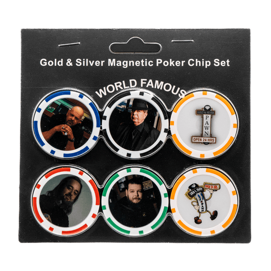 Gold & Silver Magnetic Poker Chip Set Gold & Silver Pawn Shop