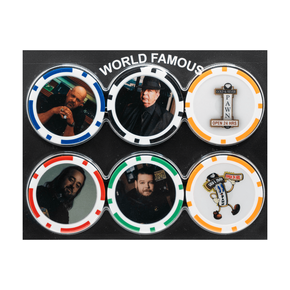 Gold & Silver Magnetic Poker Chip Set Gold & Silver Pawn Shop