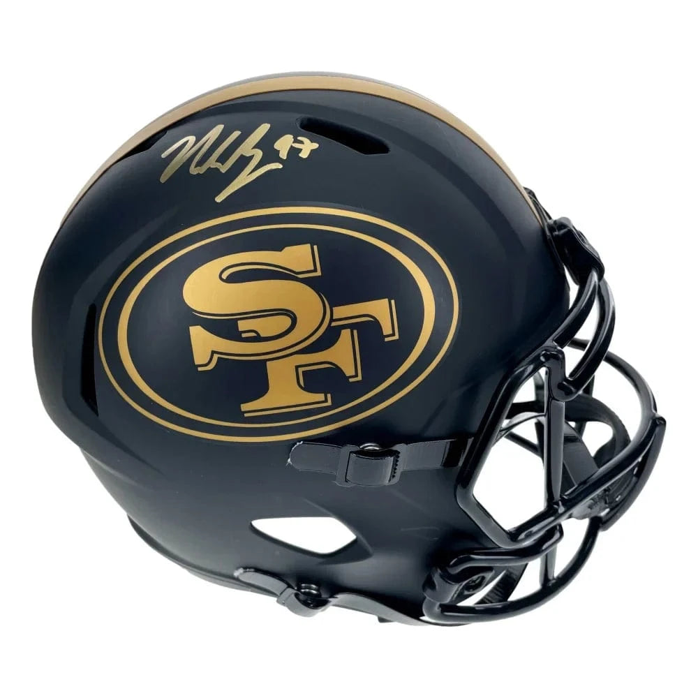 Nick Bosa Autographed San Francisco 49ers F/S Speed Eclipse Helmet BAS Signed Helmet Inscriptagraphs Memorabilia