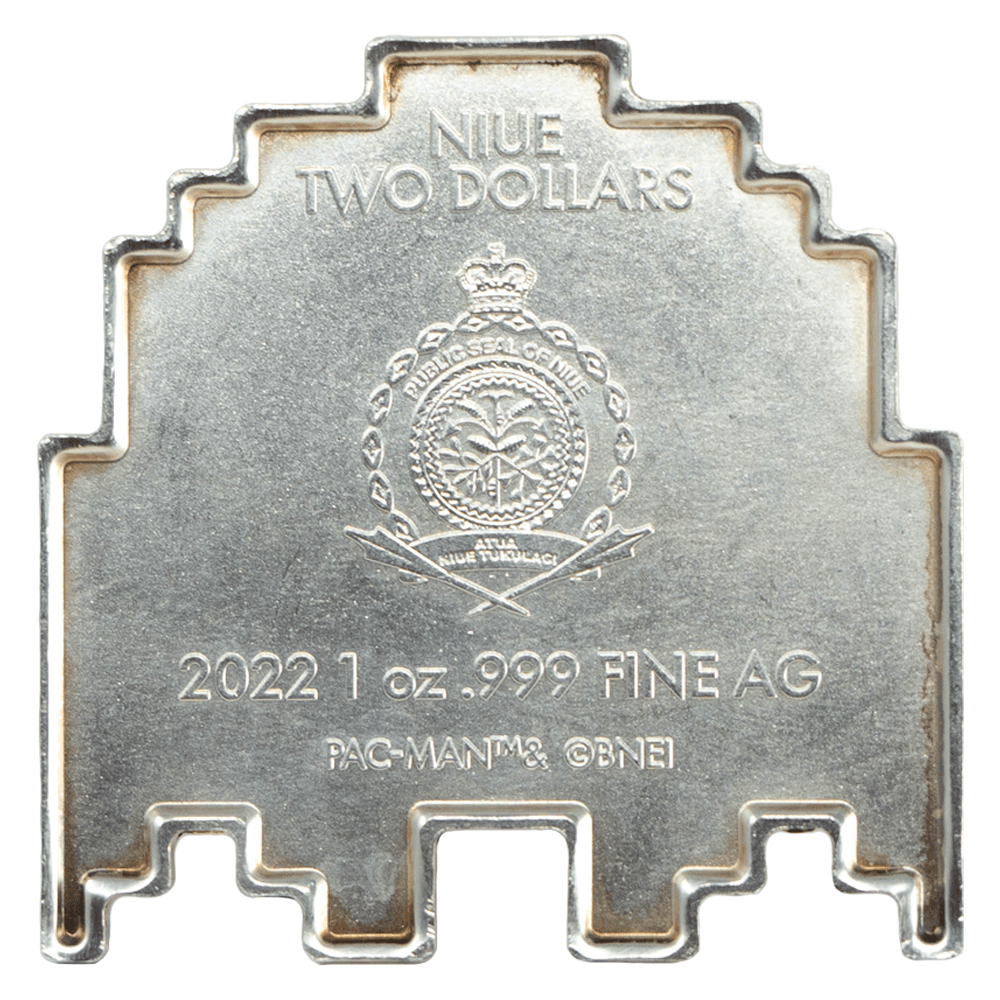 2022 Niue 1 oz Silver $2 PAC-MAN™ GHOST Shaped Stackable Coin Gold & Silver Pawn Shop