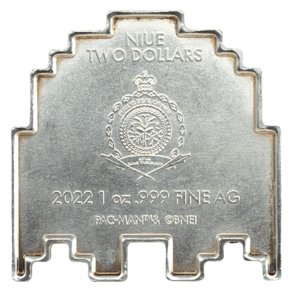 2022 Niue 1 oz Silver $2 PAC-MAN™ GHOST Shaped Stackable Coin Gold & Silver Pawn Shop